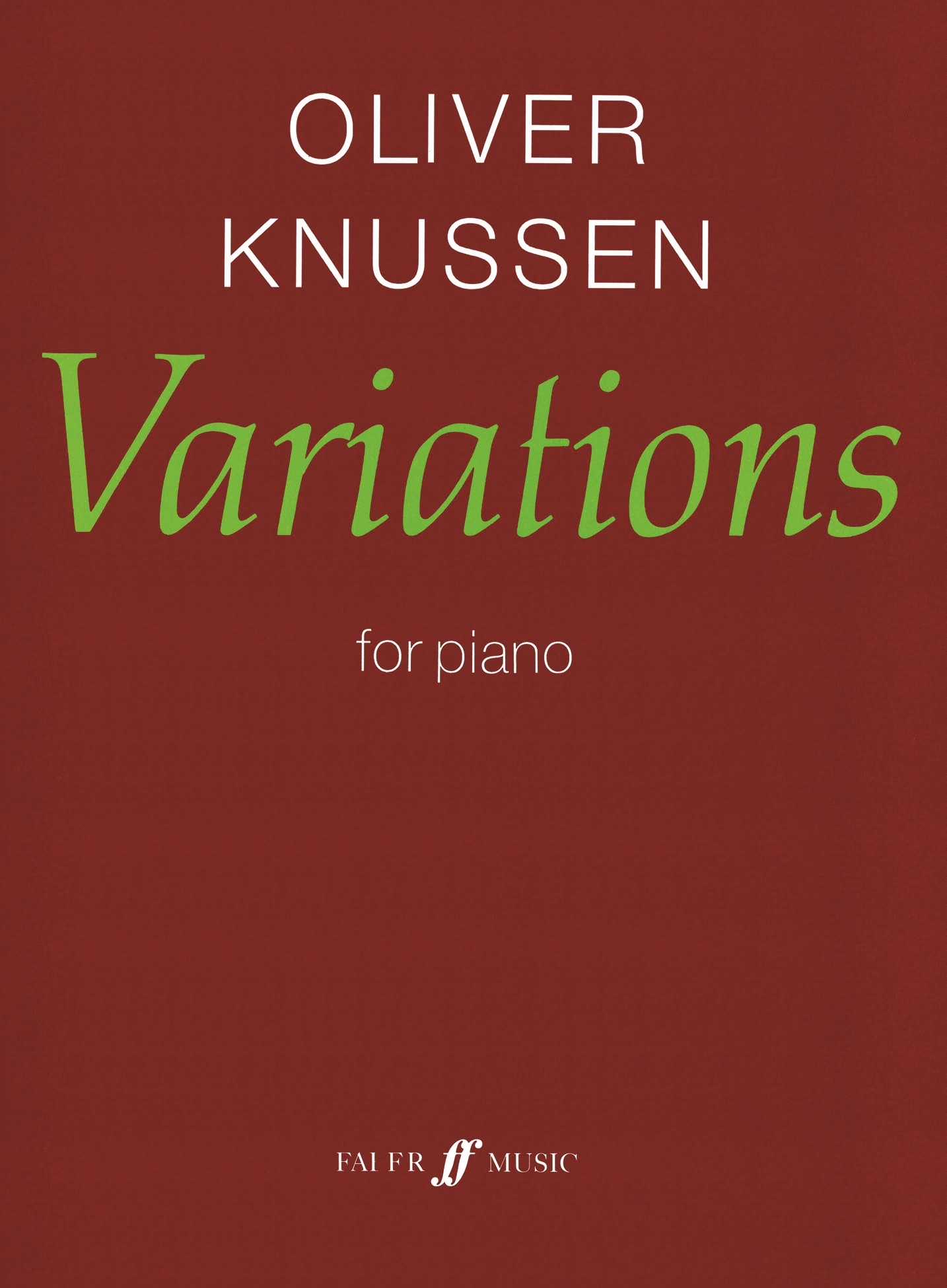 Oliver Knussen: Variations: Piano