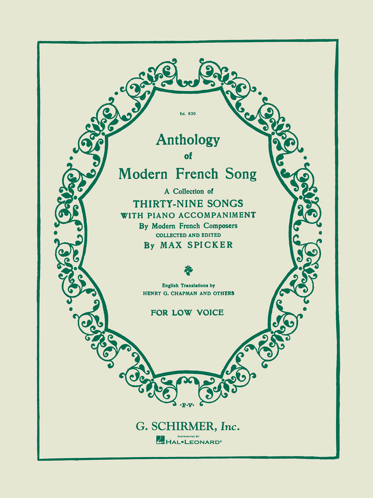 Anthology of Modern French Song (39 Songs): Low Voice: Mixed Songbook