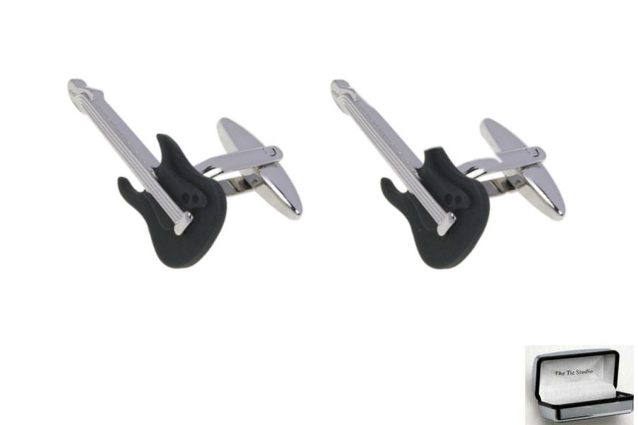 Cufflinks Black Guitar